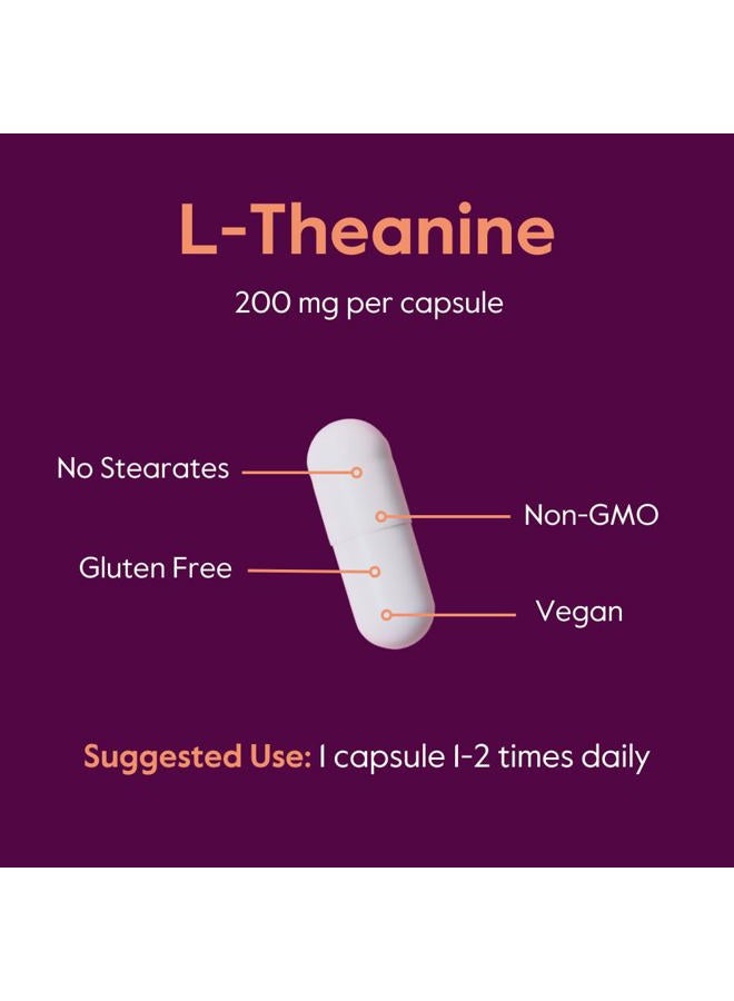 BESTVITE L-ثيانين 200 ملغ (120 كبسولة نباتية) - بدون ستيرات - نباتي - غير معدّل وراثيًا - خالي من الغلوتين - Image 5